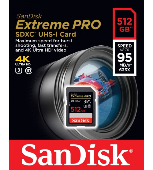 SDSDXPA - Sandisk Extreme Pro SDXC Class 10 95MB/s 512GB